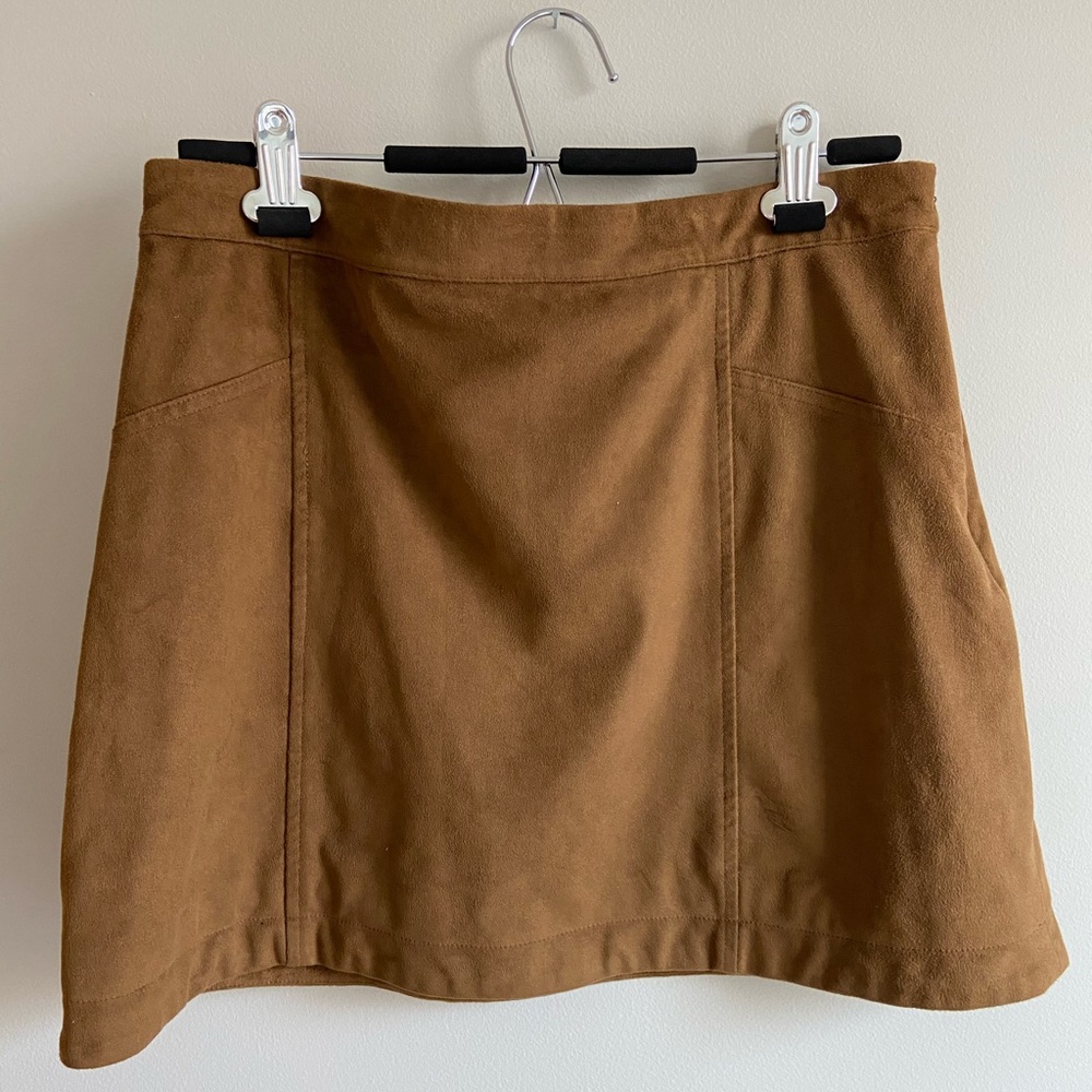 Abercrombie faux suede mini a-line skirt